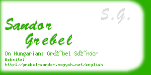 sandor grebel business card